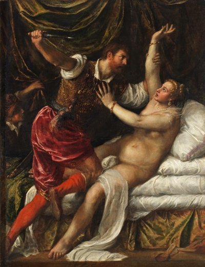 Tarquin and Lucretia, c.1568-76 by Tiziano Vecelli